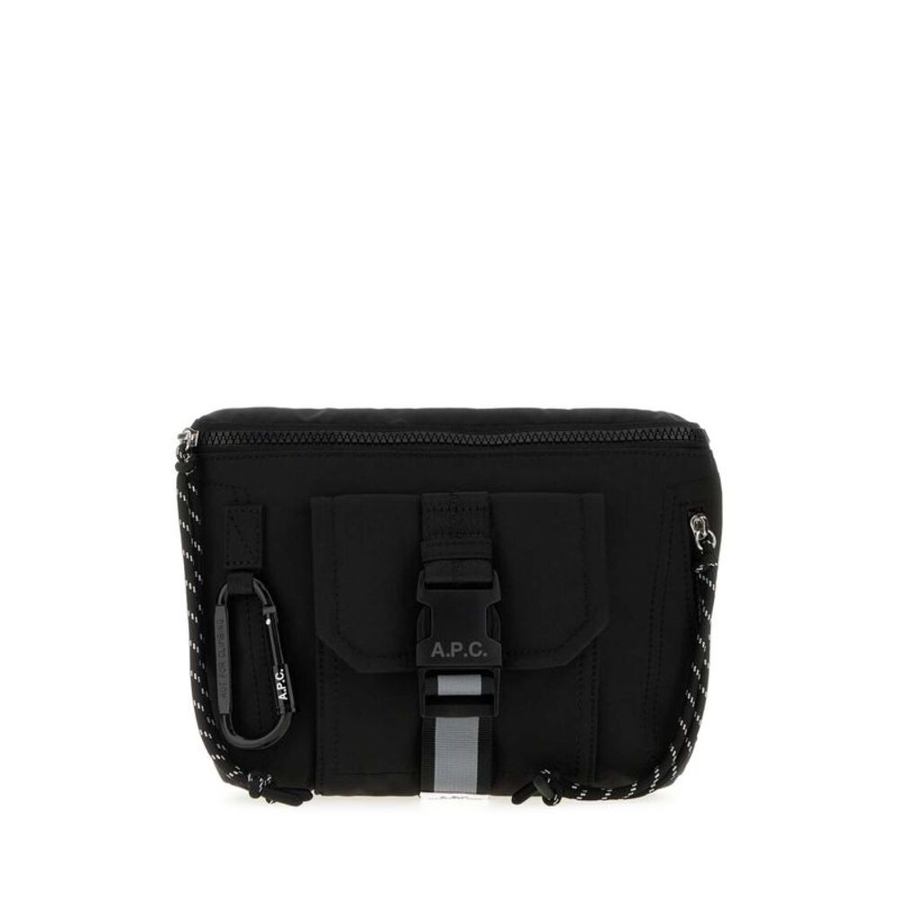 A.P.C. Men Black Fabric Banane Belt Bag